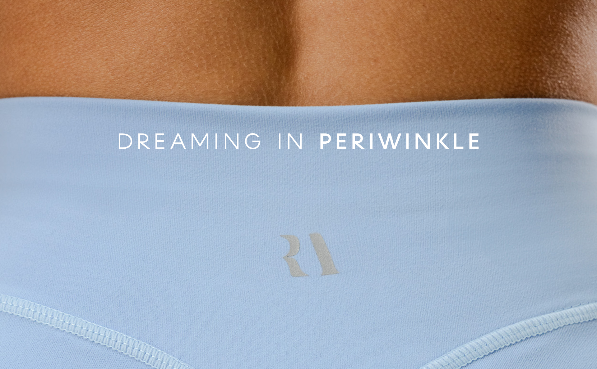 Rue Avenue Activewear Dreaming In Periwinkle shorts close up
