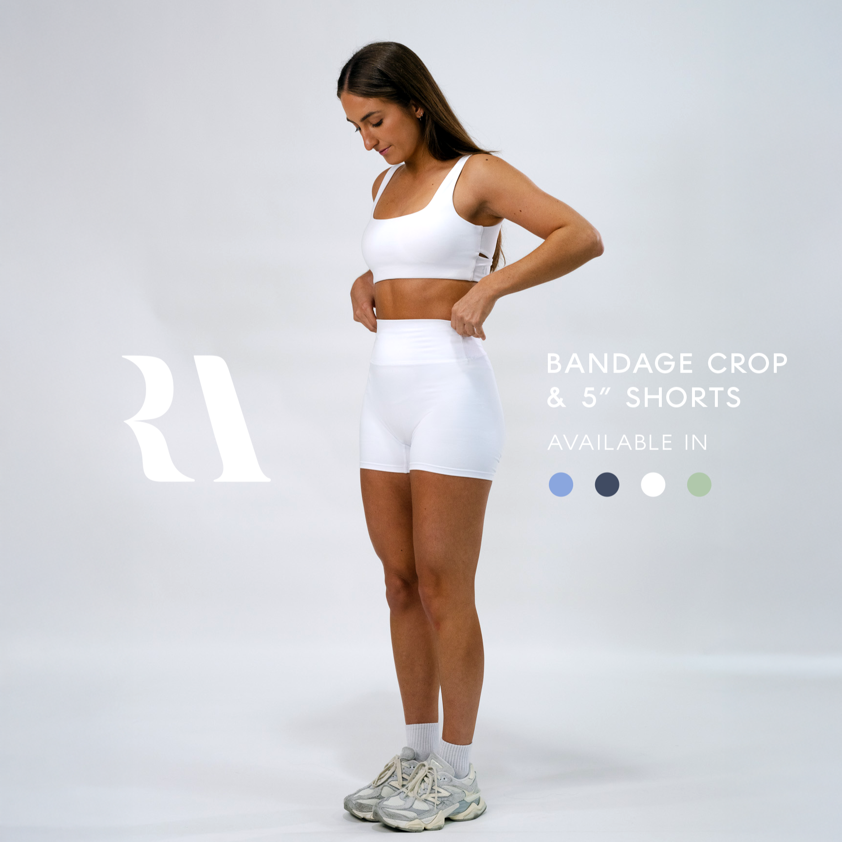 Rue Avenue Activewear - Bandage Crop and 5 inch shorts, Available in 4 colours