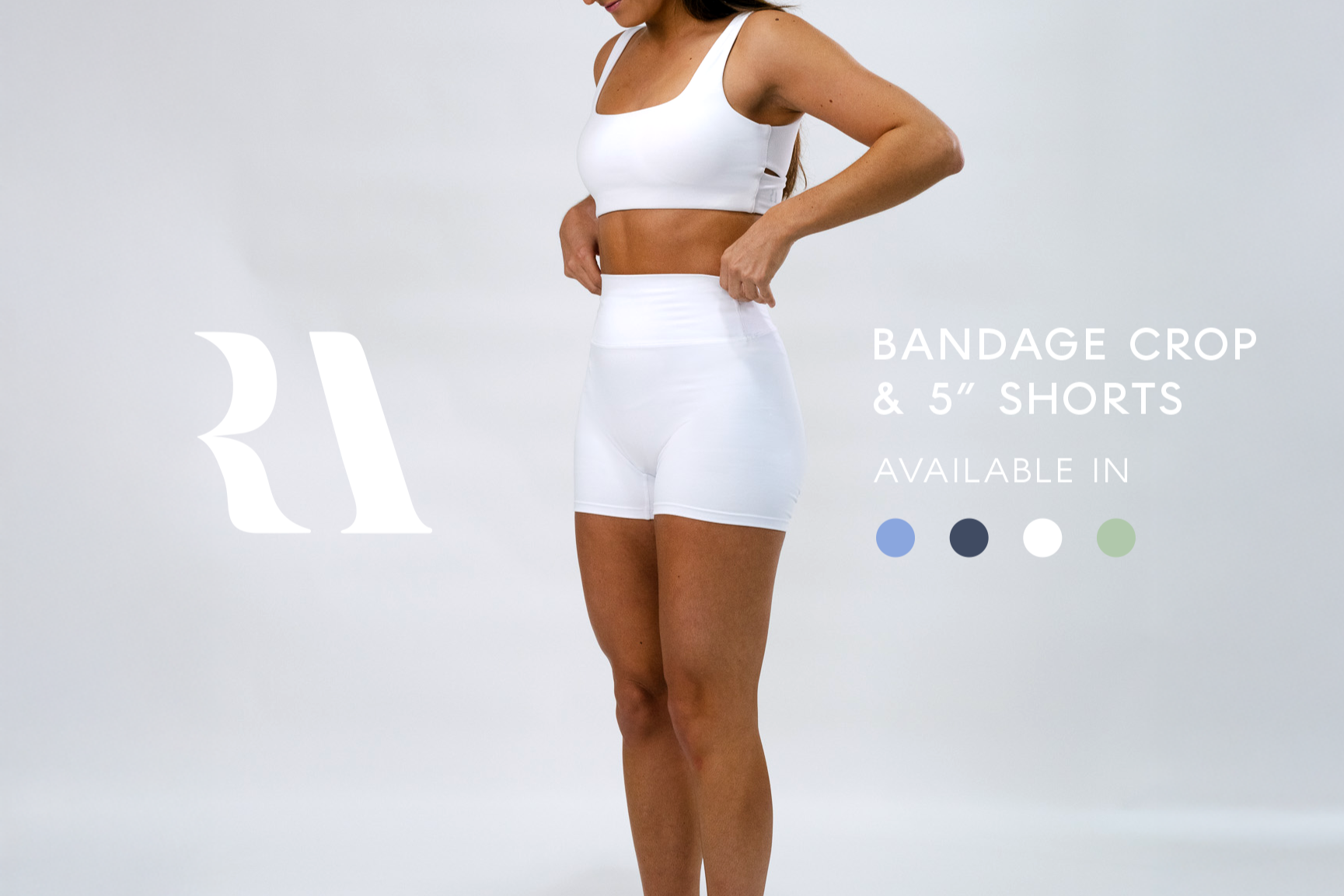 Rue Avenue Activewear - Bandage Crop and 5 inch shorts, Available in 4 colours
