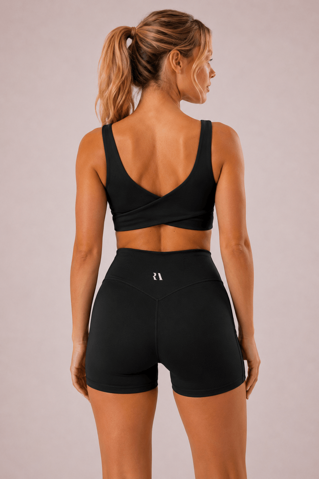 Bandage Crop . Black - Rue Avenue Activewear