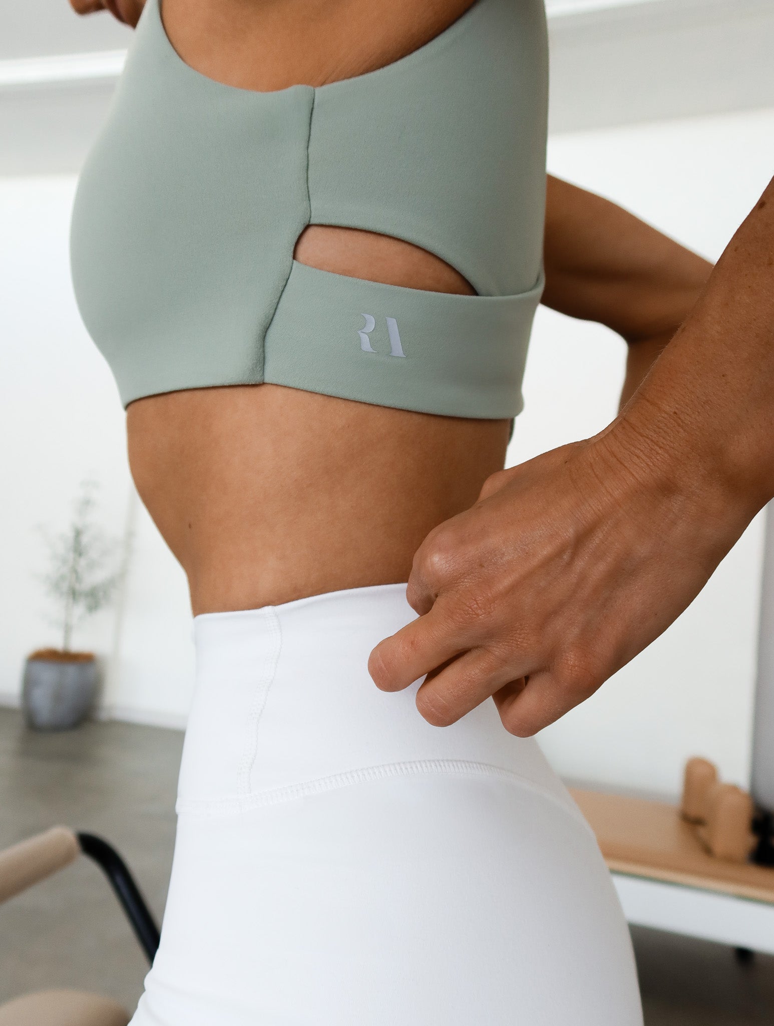 Bandage Crop . Pistachio - Rue Avenue Activewear