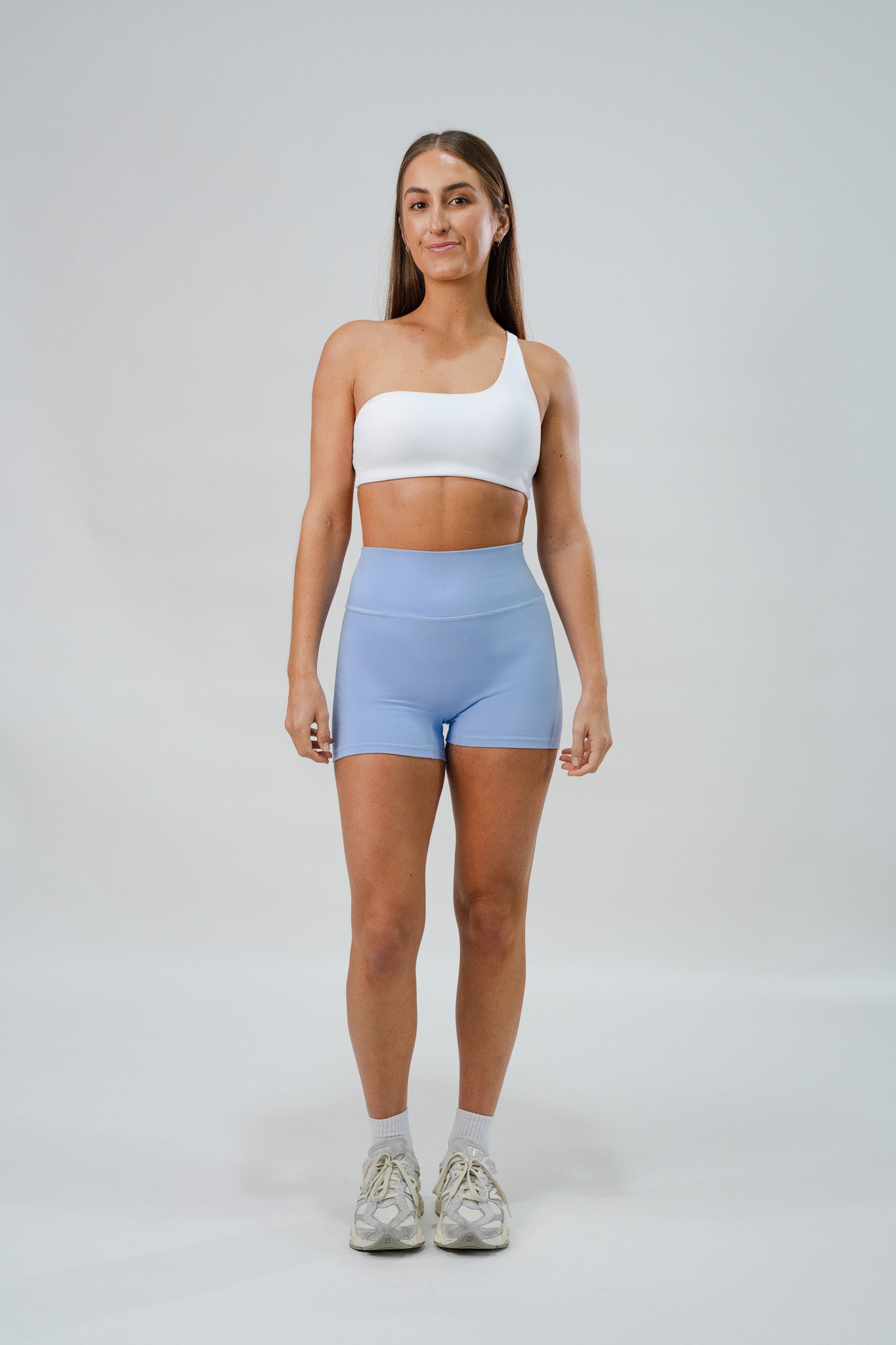 SINGLE STRAP CROP . WHITE - Rue Avenue Activewear