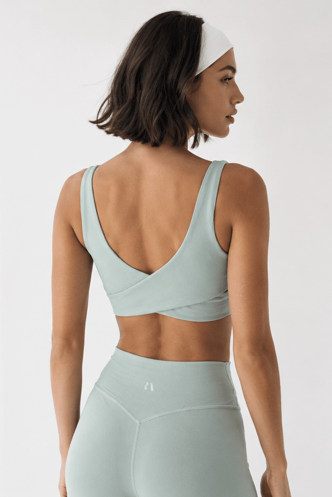 Bandage Crop . Pistachio - Rue Avenue Activewear