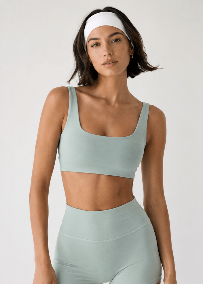 Bandage Crop . Pistachio - Rue Avenue Activewear